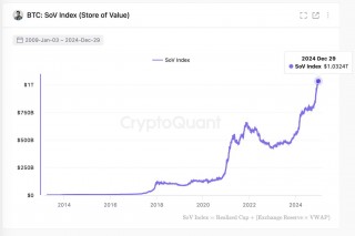 CryptoQuant CEO：比特币储存资本估值超1万亿美元